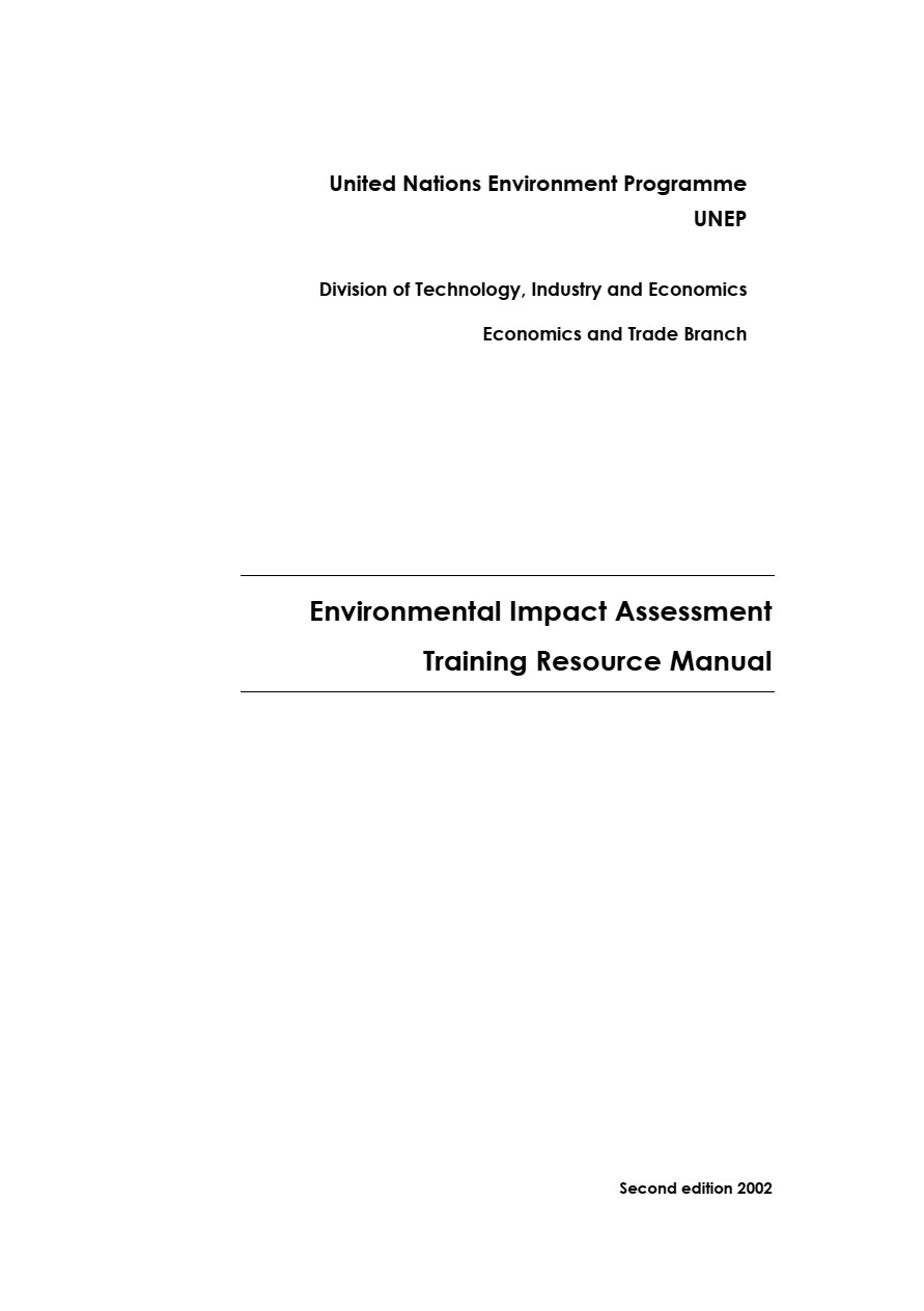 :کتابچه راهنمای ارزیابی اثرات محیط زیستی، UNEP